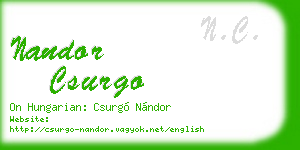 nandor csurgo business card